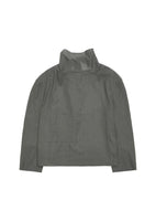 sheer cotton scarf top, grey - Image 1