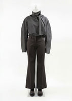 sheer cotton scarf top, grey - Image 2