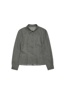 sheer cotton shirt, grey