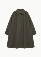 shirring coat, khaki - Image 1
