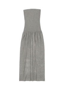 shirring knit maxi dress, beige