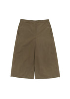 silk taffeta bermuda pants, khaki - Image 1