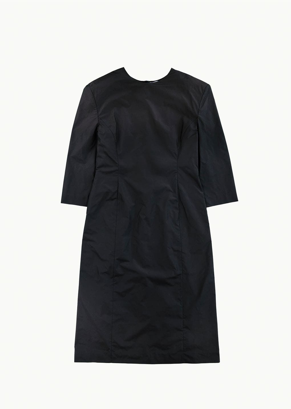 silk taffeta dress, black