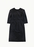 silk taffeta dress, black - Image 1