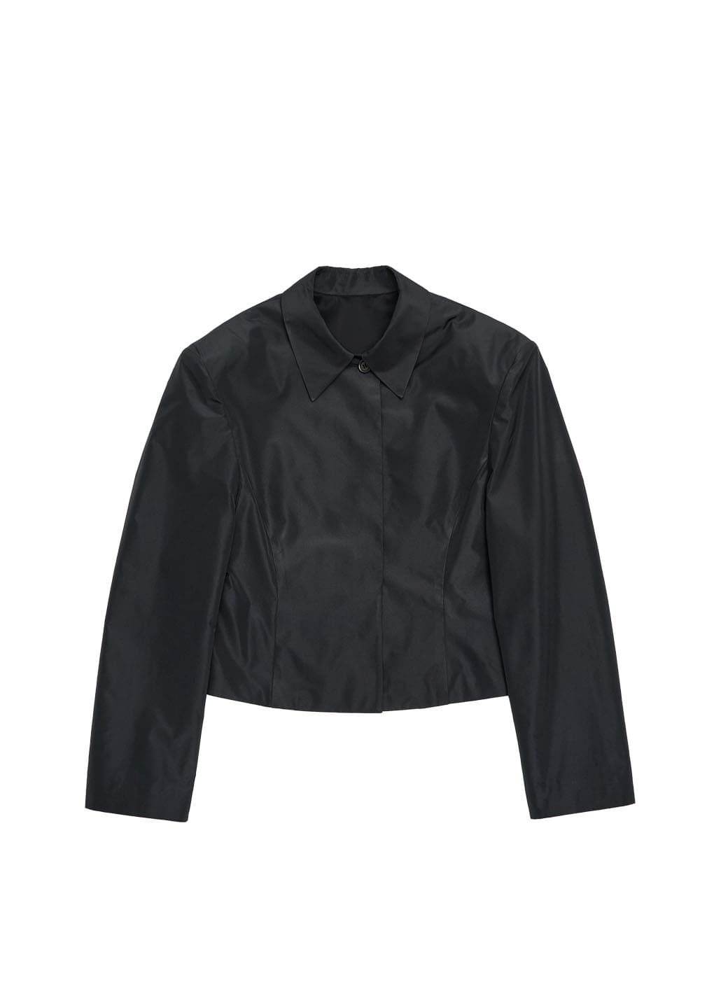 silk taffeta jacket, black