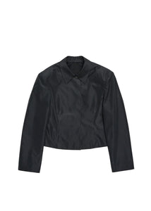 silk taffeta jacket, black
