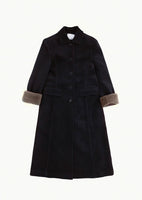 single maxi long coat, black - Image 1