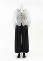 stripe pocket vest, beige - Image 2