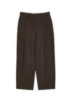 tapered wool pants, brown - Image 1