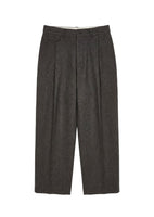 tapered wool pants, charcoal - Image 1