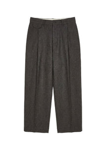 tapered wool pants, charcoal