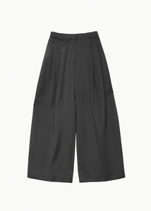 two tuck balloon pants, charcoal