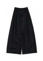 two tuck wide banding pants, black - Image 1
