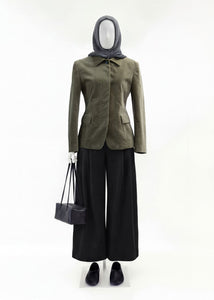 velvet jacket, khaki hover