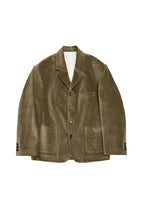 velvet oversized jacket, khaki - Image 1