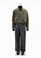 velvet zip up jumper, khaki - Image 2