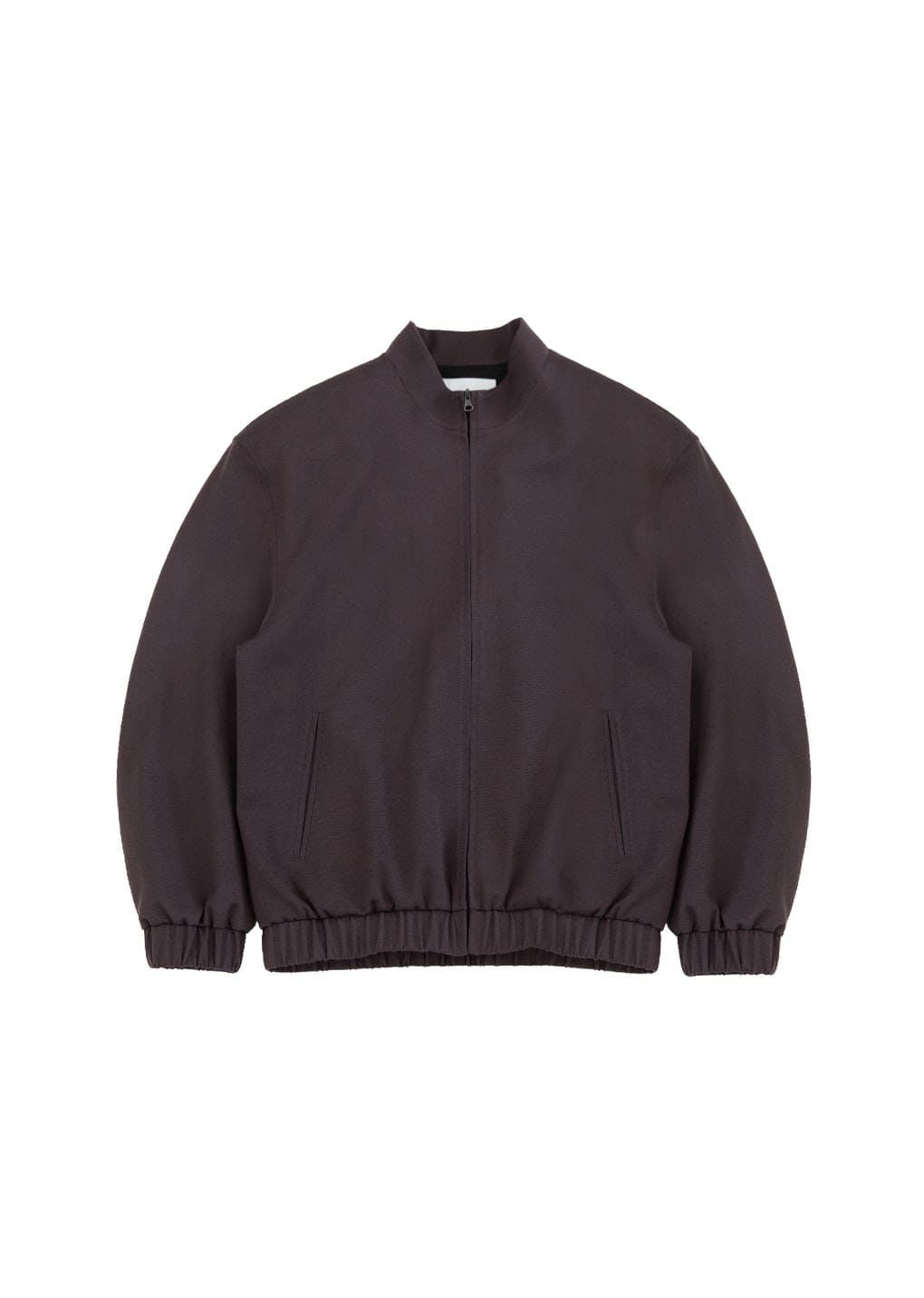 wool banding blouson, burgundy