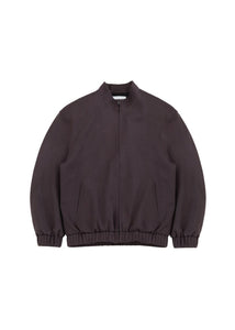 wool banding blouson, burgundy