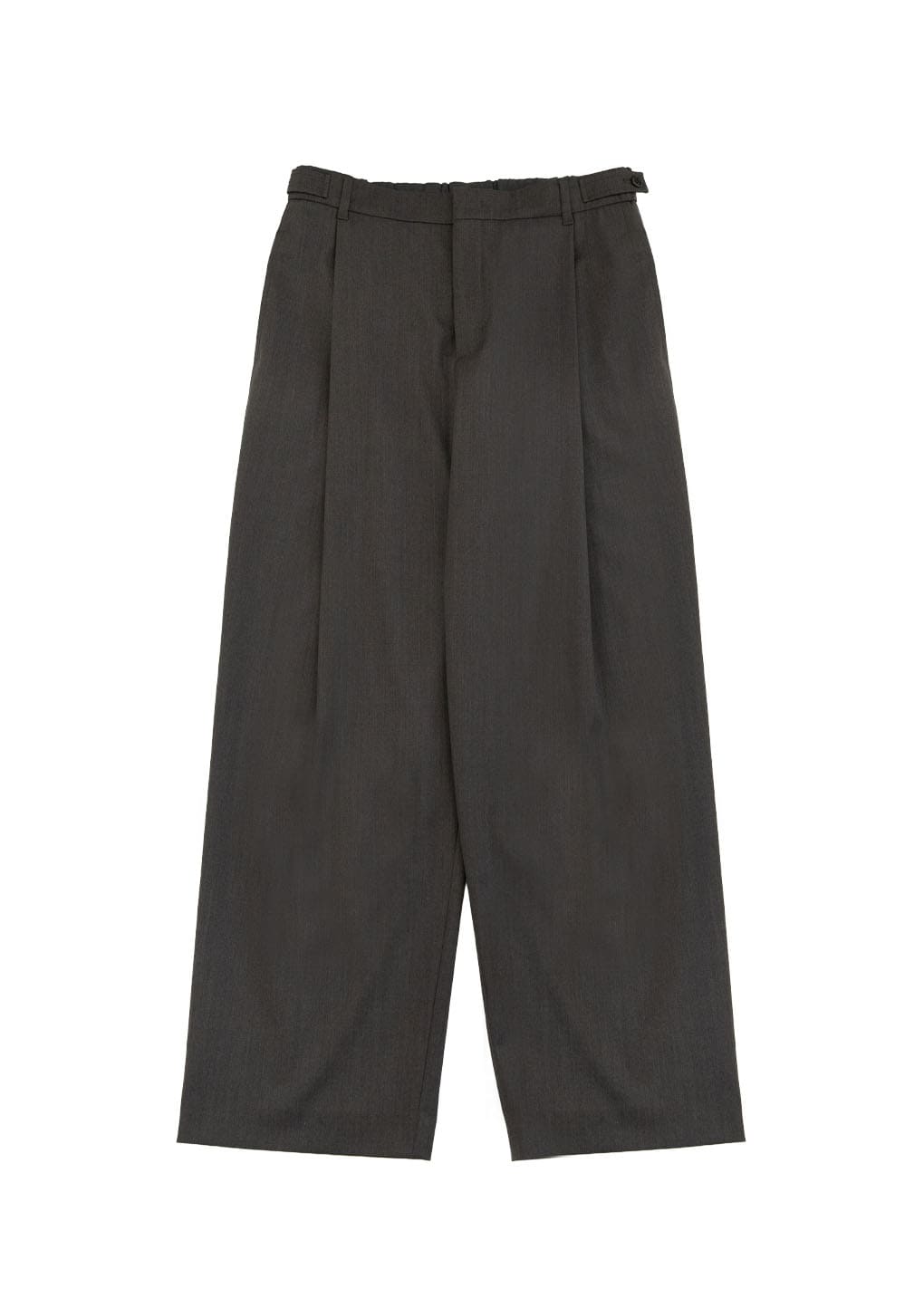 wool banding pants, brown