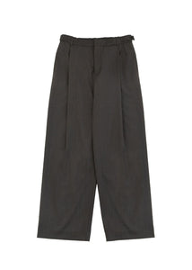 wool banding pants, brown