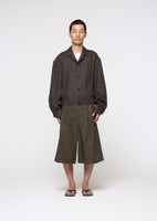 linen crop jacket, khaki brown - Image 2