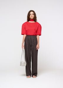 padded jersey top, red hover