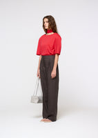 padded jersey top, red - Image 3