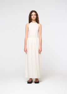 jersey halter neck top, ivory hover