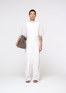 men's pleats raglan top, white hover