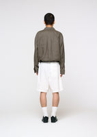 linen pullover, khaki - Image 4