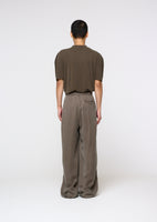 mock neck raglan t-shirt, brown - Image 4