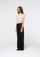linen banding pants, black - Image 3