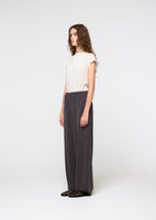 jersey mock neck top, ivory - Image 3