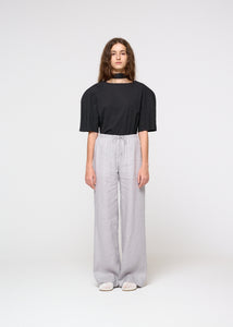 padded jersey top, charcoal hover