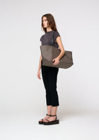 jersey mock neck top, charcoal - Image 3