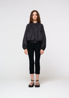nylon shirring jumper, charcoal - Image 2