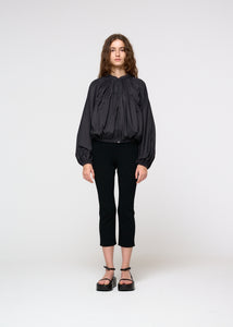 nylon shirring jumper, charcoal hover