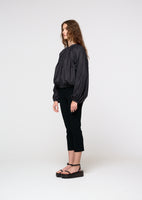 nylon shirring jumper, charcoal - Image 3