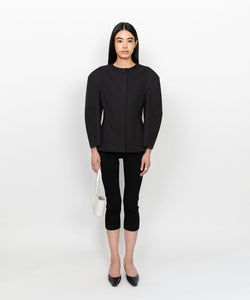 wool v-neck knit, red