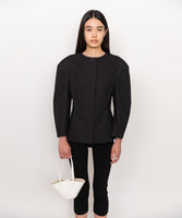 curved silhouette jacket, black - Image 3