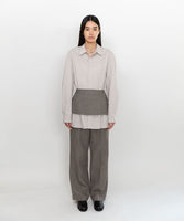 apron mini layered skirt, beige - Image 2